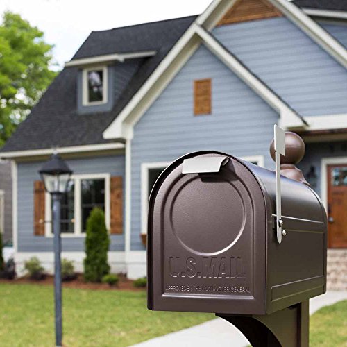Gibraltar Northpointe Steel Post Mount Mailbox & Aluminum Post, Venetian Bronze - Thumbnail 4