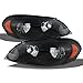 AKKON - For Chevy Impala/Monte Carlo OE Replacement Black Bezel Headlights Driver/Passenger Head Lamps Pair New