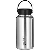 HUIOP 1050ml Stainless Steel Leak Proof Sports Bottle for Outdoor Camping, Hiking