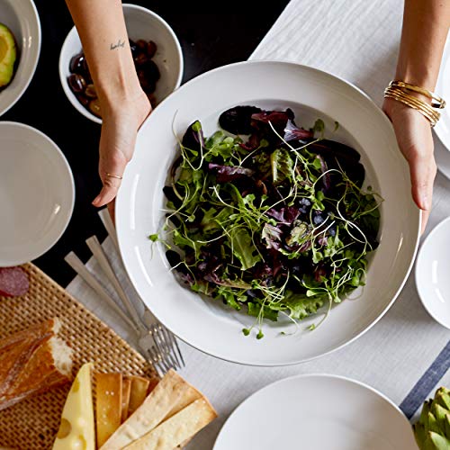 Euro Ceramica White Essential Collection 108 oz Large Serving Bowl