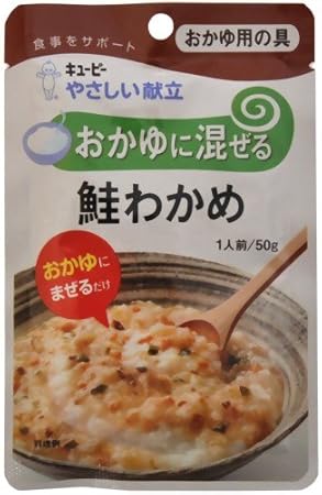 Amazon やさしい献立 おかゆに混ぜる 鮭わかめ 50g やさしい献立 介護用主食 Amazon やさしい献立 おかゆに混ぜる 鮭わかめ 50g やさしい献立 介護用主食