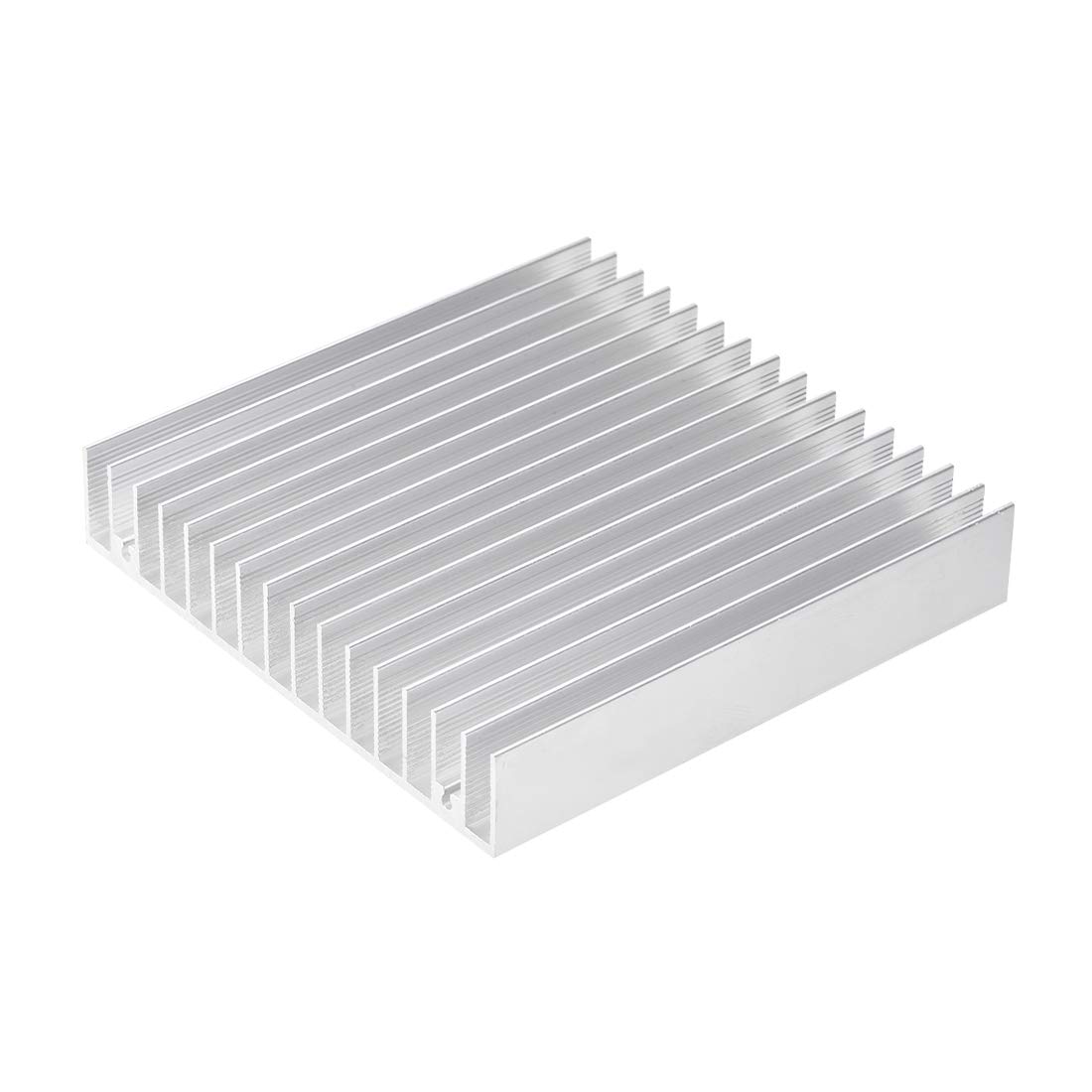 sourcing map Electronics Cooler Heatsink for LED and Power Silver 100 x 100 x 18 mm