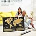Scratch Off Map of The World, Premium Quality 36x24 World Map Poster w/US States & Country Flags, Includes Buttons and Scratcher, Detailed Cartography, Glossy Finish. Perfect Gift by MyNewLands!