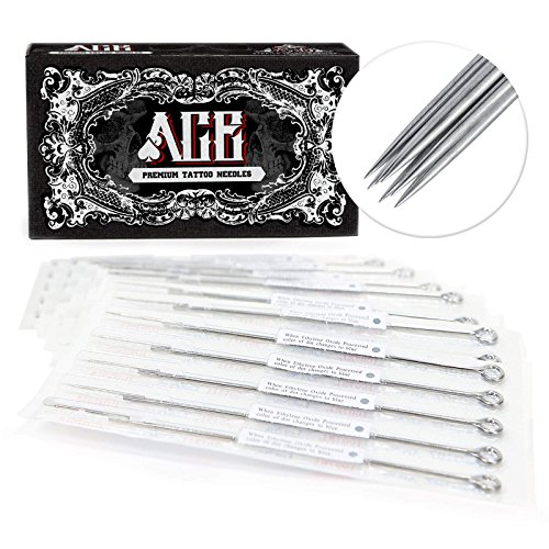 ACE Needles 50 pcs. 8 Round Shader Pre-Made Sterile Tattoo Needles - 8RS