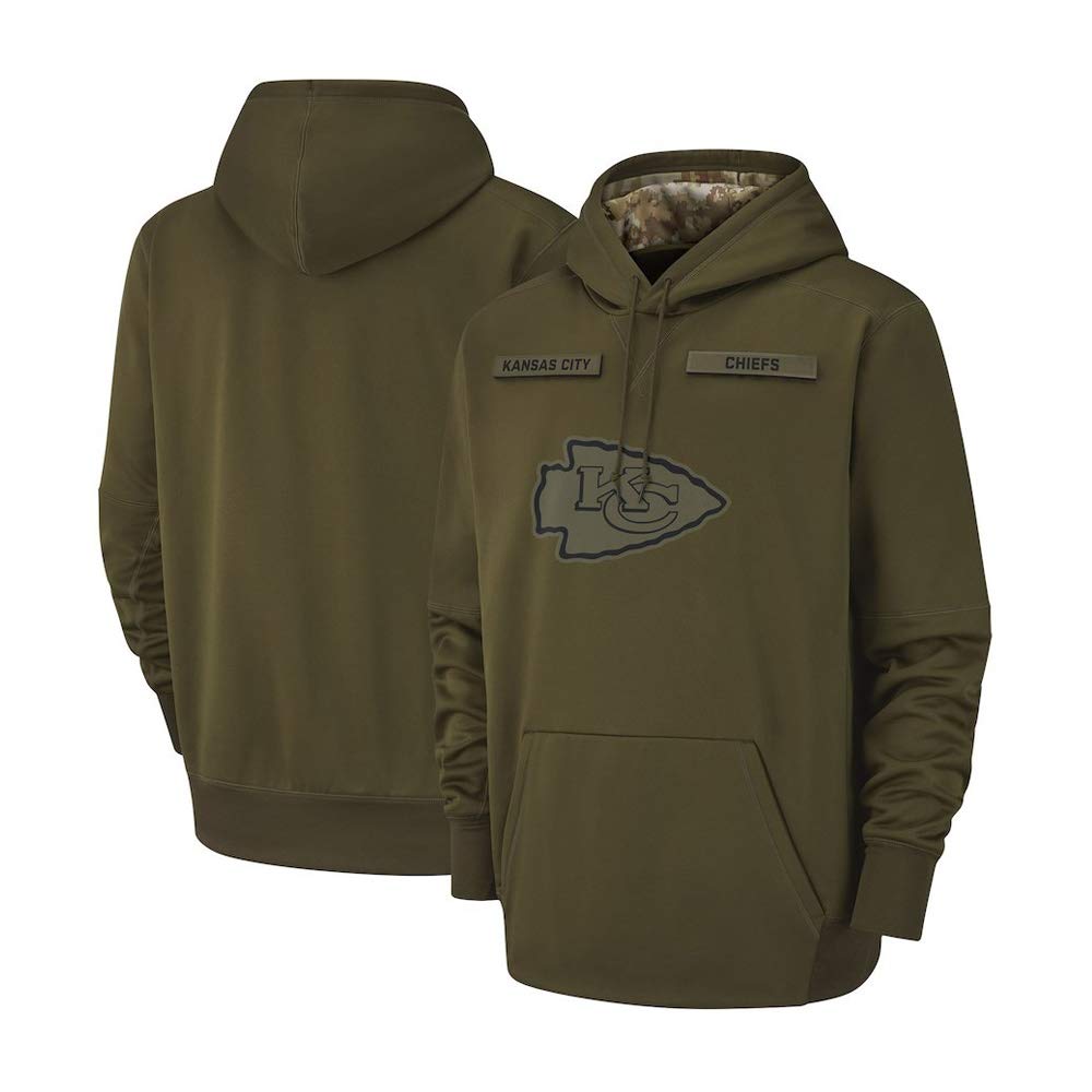 Chiefs army green hoodie Clearance