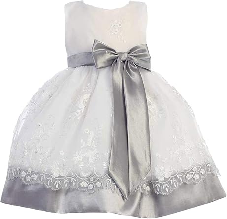 silver infant dress