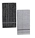 Kuk's Cuisine Kitchen Towels - Ultra Absorbent - 100% Cotton - Size: Jumbo (25.5 in x 17.7 in) - AKA European Tea Towels, Dish Cloths, Dish Towels - Checkered Pattern - Set of Two (Black & White)