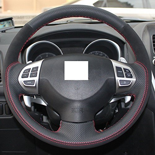 JI Loncky Genuine Leather Auto Custom Steering Wheel Cover for
