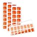 Kootek 4 Pack Silicone Ice Cube Trays with Lid - BPA Free Flexible 56-Ice Cubes Molds Easy Release Ice Trays with Spill-Resistant Removable Cover, Dishwasher Safe and Stackable Durable (Orange)