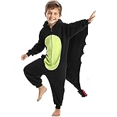 Laahoem Animal Dragon Pajamas Kids Unisex Cosplay Costume Teenager Zipper Hooded Jumpsuit Sleepwear