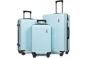 MIAZIB Luggage Sets Suitcases with Wheels Suitcase Set Hardshell Luggage Sets Clearance with TSA Lock 20/24/28 Inch Luggage L