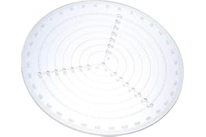 Round Center Finder Compass, Weytoll 200mm/7.9in Clear Acrylic Lathe Centering Tool Circle Gauge for Drawing Circles Wood Turning Lathe Work Tool Circles Diameter