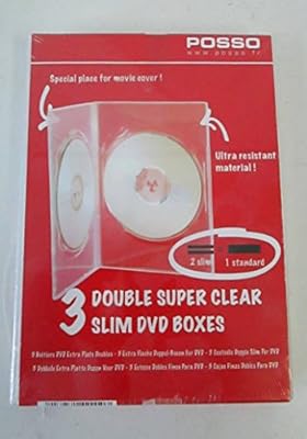 Lote de 3 Cajas para DVD Doble Slim 9 mm, Transparente: Amazon.es: Electrónica
