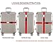 TRANVERS Luggage Straps For Suitcases Baggage Belt Heavy Duty Adjustable 2-Pack Red