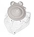 Fascinators Hair Clip Headband Pillbox Hat Bowler Feather Flower Veil Wedding Party Hat, A White, One Size