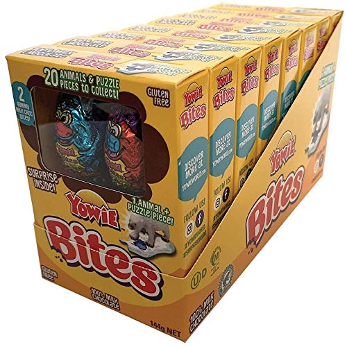 Yowie Bites Chocolate with Surprise Inside Easter Prize Tray of 8 Boxes Each Box Contains