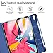 ZtotopCases for iPad Pro 12.9 3rd Generation 2018 /iPad Air 13 Inch 2024/2025 Case with Pencil Holder, Lightweight Slim Soft TPU Back Trifold Smart Cover with Auto Sleep/Wake, Blue
