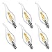 LIGHTSTORY LED Candelabra Bulb CA11, E12 Candle Base 2700K Non-Dimmable LED Bulb, 3W=40W (6 PACK)