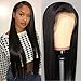 Perstar Brazilian Straight Human Hair Lace Front Wigs Glueless Human Hair Wigs 100% Unprocessed Pre Plucked Human Hair Wigs for Black Women Brazilian Virgin Hair Straight 13x4 Lace Frontal Wig 18