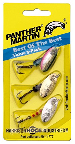 Panther Martin Best of The Best Bass Spinner Fishing Lure kit, Pack of 3