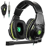 SADES SA-938 Multi-Platform Playstation 4Gaming Headset with Mic 3.5MM Jack in-LINE Volume Control Over-Ear Headphones for New PC/PS4/XboxOne/Smartphones