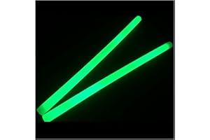 GLOW WITH US Glow Sticks Bulk Wholesale, 10 12” 15mm Dia. Green Industrial Grade Jumbo Light Sticks, Bright Color, Glow 14 Hrs, Safety Glow Stick 3yrs Shelf Life, Ideal for Camping & Emergency, GlowWithUs Brand