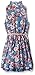 Beautees Girls' Big Button Front Floral Print Shirt Dress