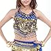 BellyLady Tribal Belly Dance Halter Banadge Bra Top with Pad-NavyBlue