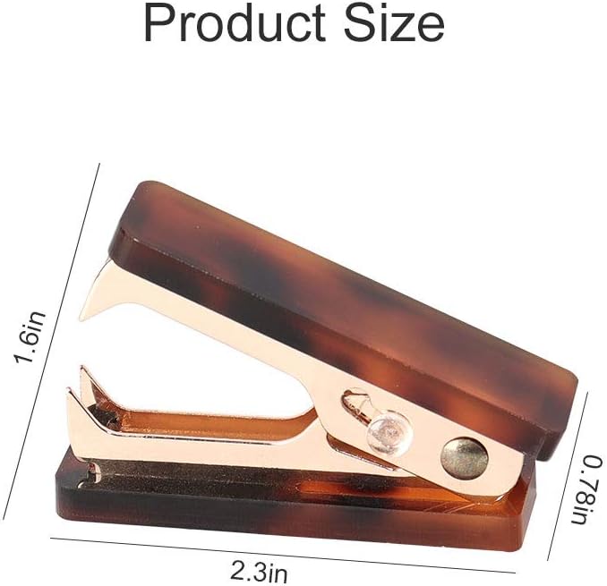 Multibey Mini Staples Remover Tool Gold Metal Jaws Staple Removal Puller Office Desk Accessories School Stationery, Tortoise : Office Products