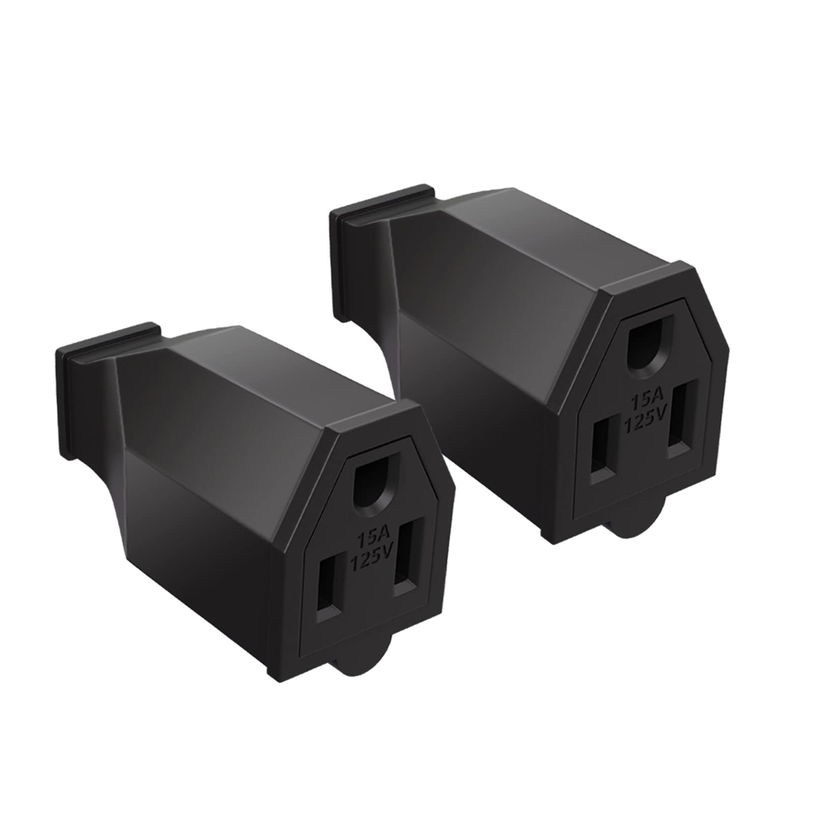 Photo 1 of STARELO Extension Cord Ends 125V 15A 2Pole 3Wire Female Straight Blade Plug Replacement Electrical Connector End 2 PCS (Female)