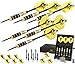 CC-EXQUISITE Professional Darts Set - 6 Steel Tip Darts Complete with 12 Dart Flights and 12 Aluminum Shafts Customizable Configuration, 12 O-Rings, Tool, Sharpener and Case for Man Cave & Game Room