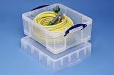 Really Useful Box 18 Litre Plastic Storage Clear with Handles view 4