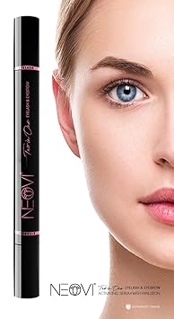 NEOVI Two in One 6 ml Wimpernserum & Augenbrauenserum 2 in 1| ACTIVATING SERUM mit Hyaluronsäure|Für lange gesunde Wimpern & 