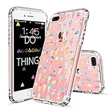 iPhone 7 Plus Case, iPhone 8 Plus Case, MOSNOVO Cute Ice Cream Cone Clear Design with Slim Back Case [Scratch Resistant + Shockproof] TPU Bumper Cover for iPhone 7 Plus (2016) / iPhone 8 Plus (2017)