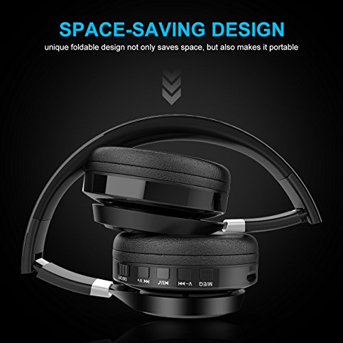 image for HUXU-LK HEXU Bluetooth Headphones, Hi-Fi Stereo Wireless/wired Over Ea