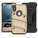 Zizo iPhone X Case [Bolt Series] with Free [iPhone X Screen Protector] Kickstand [12 ft. Military Grade Drop Tested] Holster Belt Clip