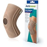 Actimove Everyday Supports Knee Brace | Open Patella, 4 Stays Left &amp; Right Compatible Knee Support for Meniscus Tear, Knee Pain, ACL, MCL, Injury Recovery | Men &amp; Women, Beige, Large