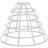 DUNHAO COS Women's Rare Vintage Cage Pannier 5 Hoop Skirt Victorian Bustle Petticoat