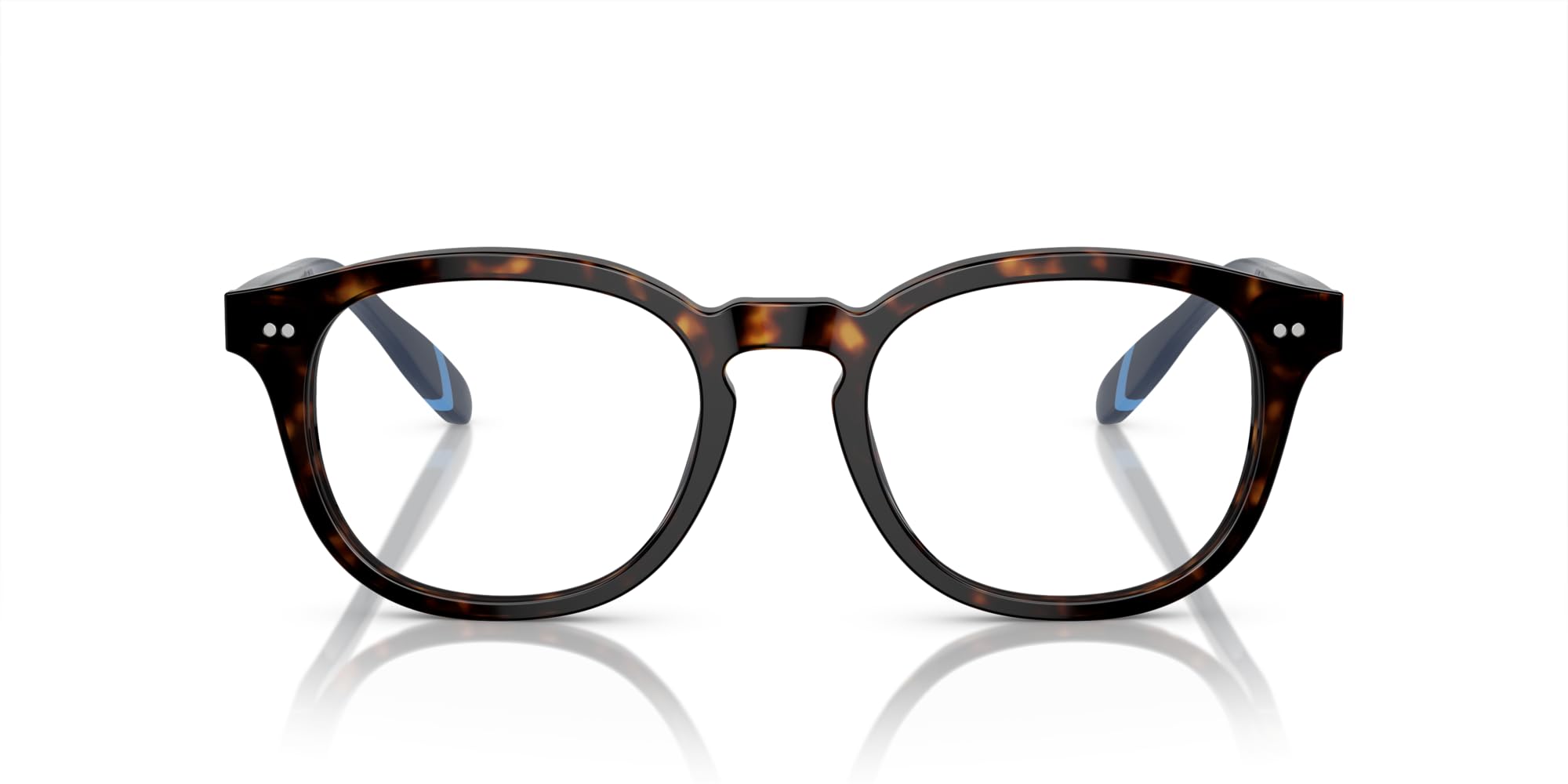 Photo 1 of Polo Ralph Lauren Men's PH2267 Square Prescription Eyewear Frames, Shiny Dark Havana/Demo Lens, 50 mm