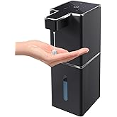 JEMISUN Automatic Liquid Soap Dispenser Touchless Soap Dispenser 380ml/12.8oz Rechargeable, Wall Mounted,4 Levels Adjustable Auto Soap Pump for Bathroom Kitchen Dish Soap