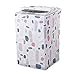 1PC Dust Proof Roller Washing Machine Top Covers Waterproof Washer/Dryer Cover Protective Dust Storage Bag Random Pattern (A)