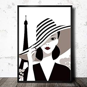 Framed Canvas Wall Art for Living Room, Bedroom Fashion Lady Canvas Prints for Home Decoration Ready to Hang - 16x24 inches