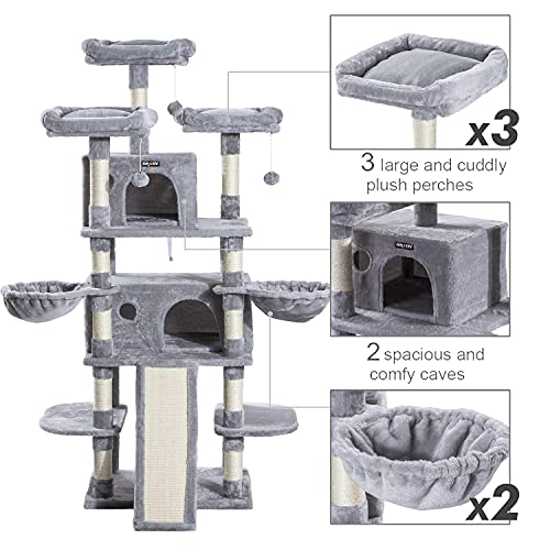 Amolife Heavy Duty 68 Inch MultiLevel Cat Tree, King/XLarge Size Cat