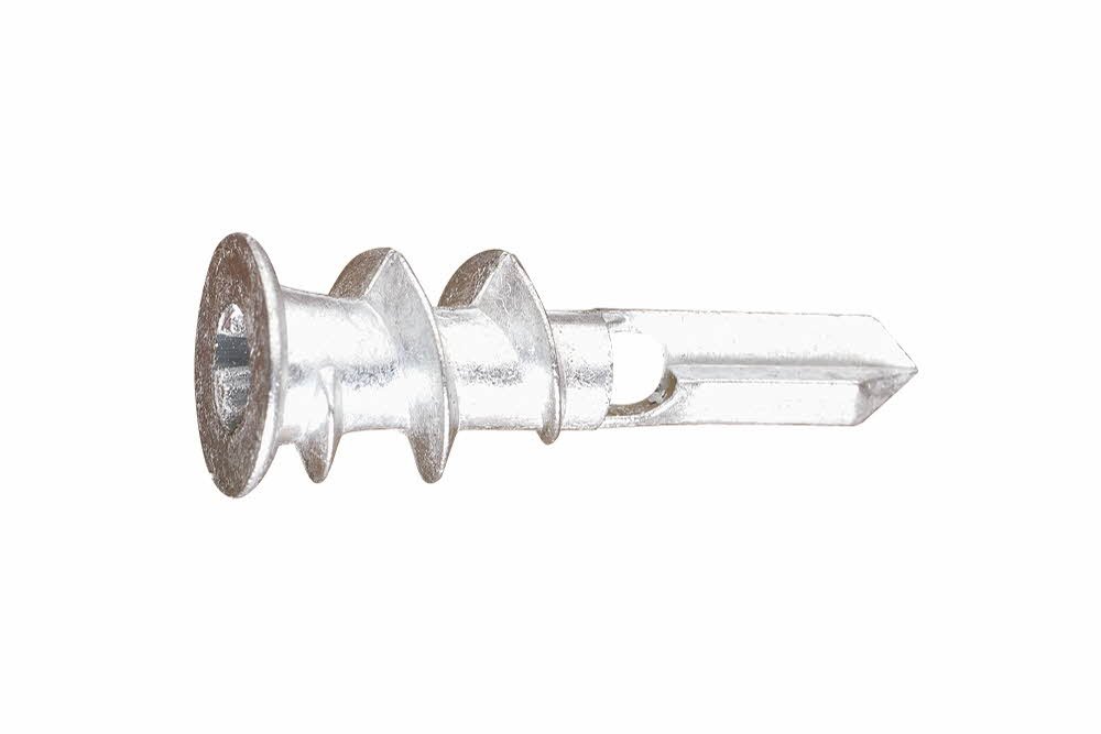 INDEX Fixing Systems TAPLAZK [ZK Cover] Laminated Plasterboard Zamak Dowel (6 x 37), Niquel, 6 x 37mm, Set of 100 Pieces