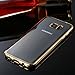 Galaxy S7 case,E-weekly(TM) [Scratch Resistant] Premium Flexible Crystal Soft TPU Bumper Silicone Case with Electroplate Frame Fit for Samsung Galaxy S7 with Screen Protector (Champagne Gold)
