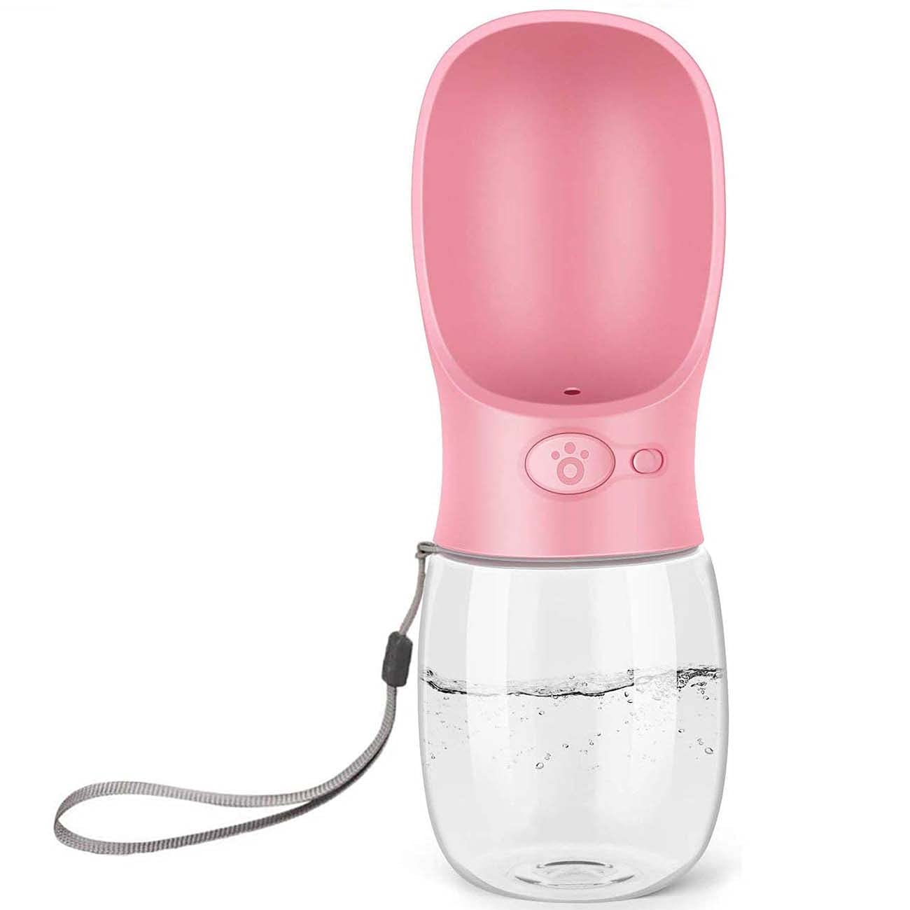 Baomasir Portable Pet Water Bottle Dog Cat Water Bottle Pet Travel Water Drink Bottle Ideal for on The Go and Hiking, Pink