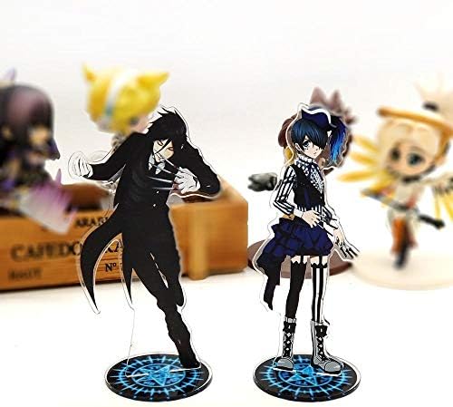 Game Store America Black Butler Sebastian Ciel Acrylic Stand Figure Model Double-Side Plate Holder Topper Anime Japanese