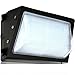 LED Wall-Pack Photo Cell Glass Lens- 60W 5000K Commercial Outdoor Light Fixture (Out-Door Dusk to Dawn Sensor Security Porch Lighting for Industrial Out-Side Photocell)