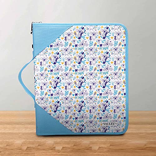 Vaultz Locking Zipper Binder, 2.28" x 11.22" x 14", Koala Pattern