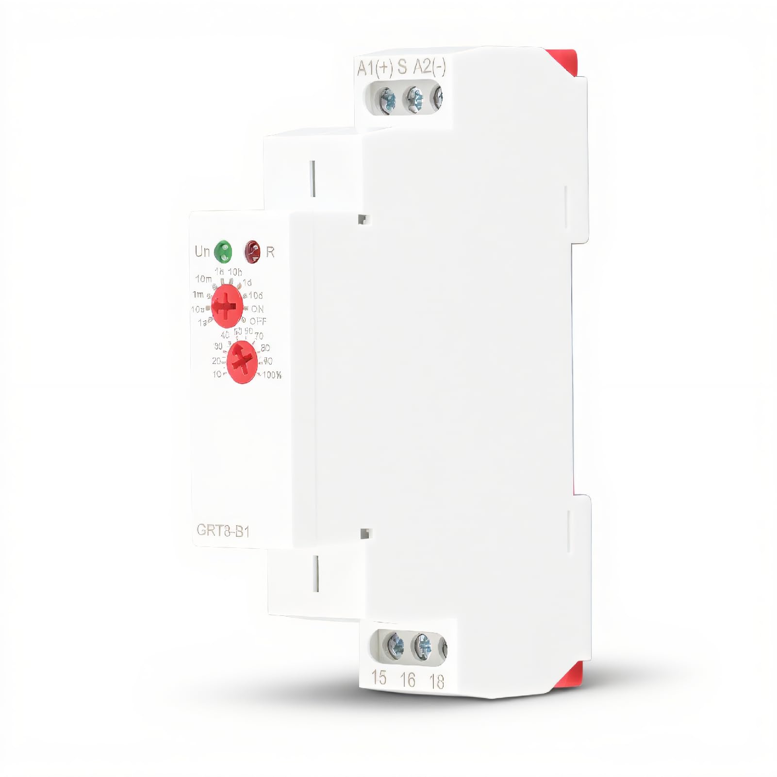 GRT8-B1 Off Timer Relay, AC/DC 12V-240V Mini Power Off Delay Time Relay DIN Rail Mount, 0.1s - 10 Days Super Wide Time Delay Range